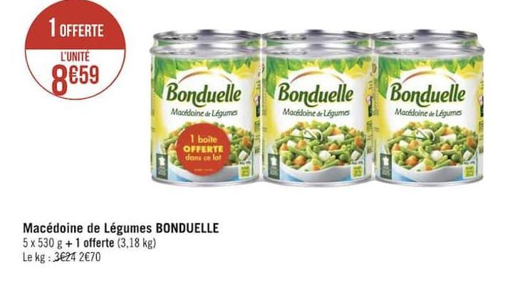 macédoine de légumes Bonduelle