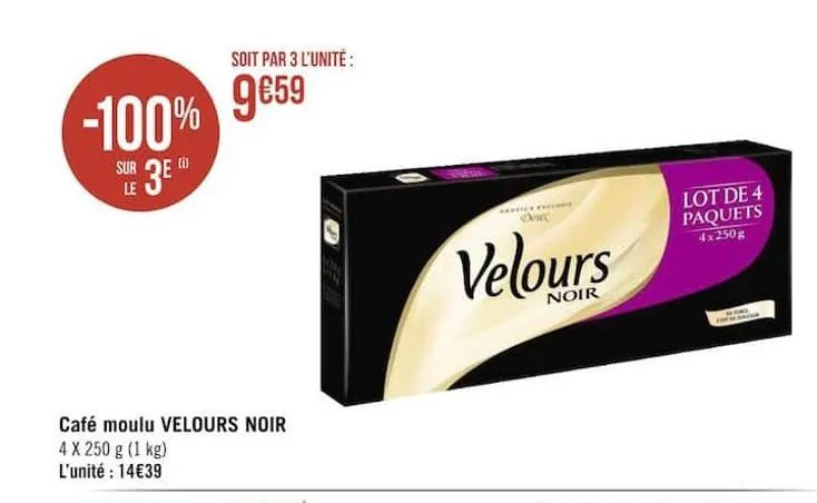 café moulu velours noir