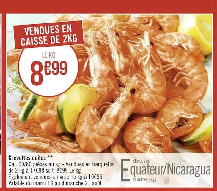 crevettes cuites