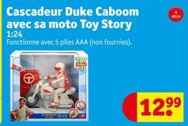 Cascadeur Duke Caboom avec sa moto Toy Story  1:24  Fonctionne avec 5 piles AAA (non fournies).  12⁹⁹  an 