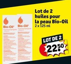 Bio-Oil Bio-Oil 2x125 ml  Lot de 2 huiles pour la peau Bio-Oil  LOT DE 2  225⁰ 
