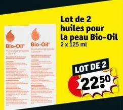 bio-oil bio-oil 2x125 ml  lot de 2 huiles pour la peau bio-oil  lot de 2  225⁰ 