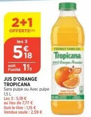 jus d'orange tropicana