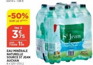 -50%  sur le 2)  les 2  395  6x12  s'jean 