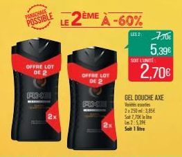 gel douche Axe