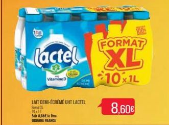 lait demi-écrémé Lactel