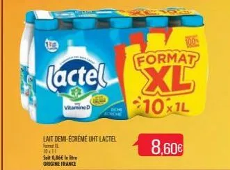 lait demi-écrémé lactel