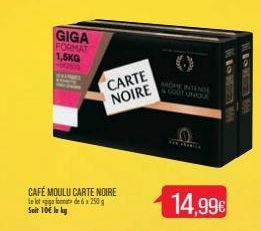 café moulu Carte noire