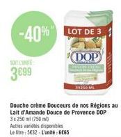 lait d'amande Dop