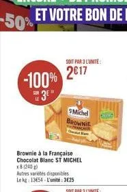 chocolat blanc st michel