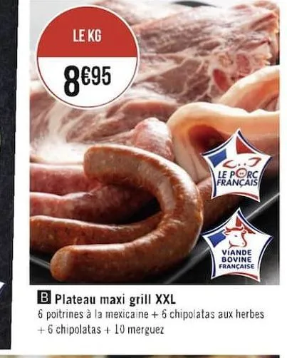 plateau maxi grill xxl