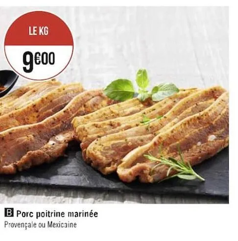 porc poitrine marinee