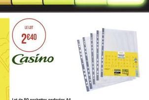 LE LOT  2€40  Casino  BOCKOBO 