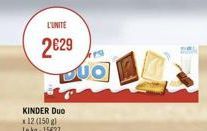 L'UNITE  2629  KINDER DUO  x 12 (150 g) Le kg 15627  Fra 