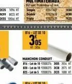 016-lot de 10  305  m24  manchon conduit 816-late 10200374 3805 2854 ht 820-lot 102000275 338 275 825-l52003 2025 ht