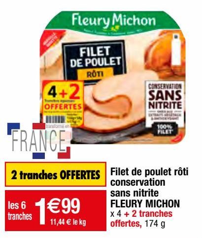 filets de poulet Fleury Michon