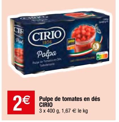 pulpe des tomates Cirio
