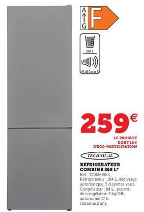 réfrigérateur combiné 