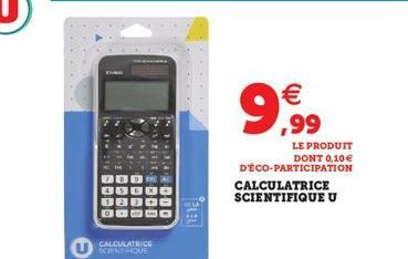 IN 4TH TUTO  FEED  CALCULATRICE SCIENT QUE  40  DOI  PAEL  € ,99  LE PRODUIT DONT 0,10€ DÉCO-PARTICIPATION CALCULATRICE SCIENTIFIQUE U 