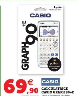 +E  GRAPH  69€  CASIO  11  ---  --BARE O  193%  $16  Lycée  20  python  HOOFTXAMEN 