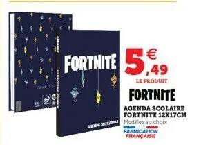 d  h  4x  fortnite 5,49  le produit  fortnite  agenda scolaire fortnite 12x17cm  a modèles au choix  fabrication  française 