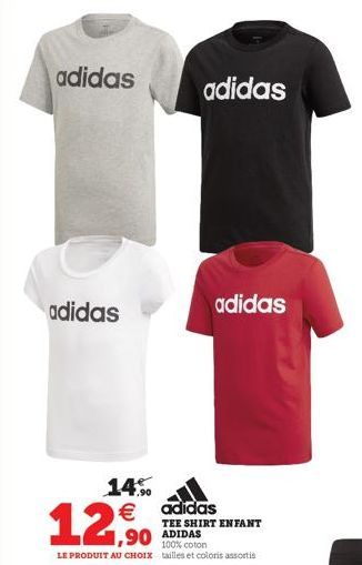 adidas  adidas  adidas  adidas  14% € adidas  TEE SHIRT ENFANT ADIDAS 