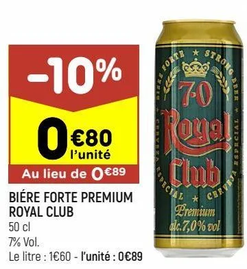 bière forte premium royal club