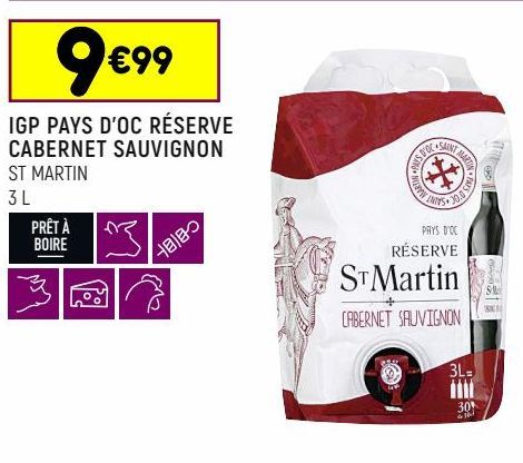 Igp pays d'oc réserve cabernet sauvignon 