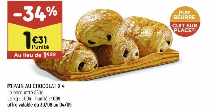 pains au chocolat X4