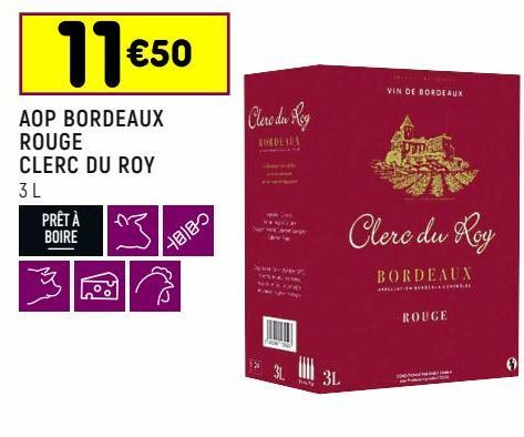 Aop bordeaux rouge clerc du roy