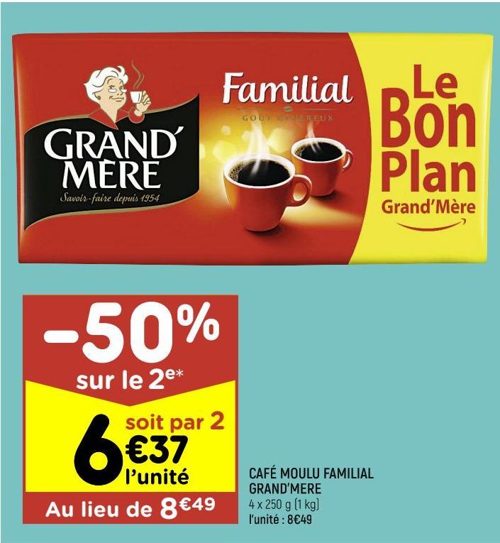 café moulu familial Grand'Mère