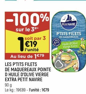 les p'tits filets de maquereaux pointe d'huile d'olive vierge extra Petit navire