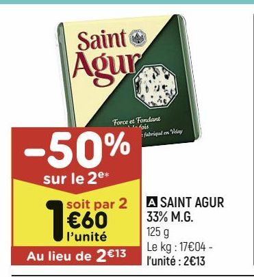 Saint Agur 33% M.G.