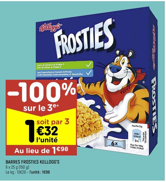 barres frosties Kellogg's