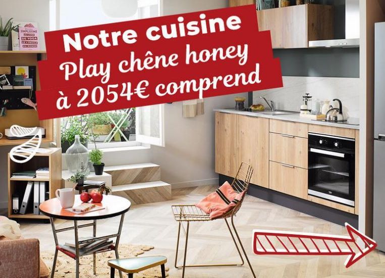 SIMPLISSIME  DE YOGA DE PRATICOS  Notre cuisine Play chêne honey à 2054€ comprend 