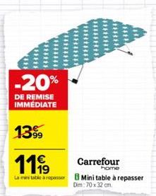 table à repasser Carrefour