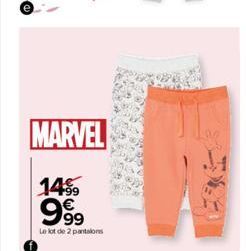 MARVEL  14% 999  Le lot de 2 pantalons 