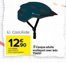CoolRide  12%  Lecasque dont 0,02€ dico-participation  8 Casque adulte multisport avec leds T54/61 