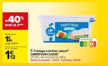fromage onctueux Carrefour