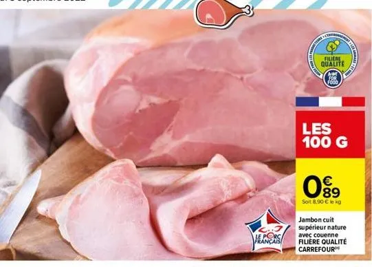 jambon cuit carrefour