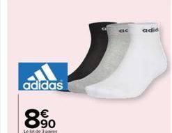 adidas  8  Le lot de 3 pies  90  ac adid  