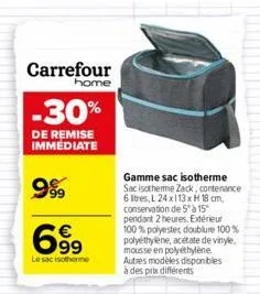 sac isotherme carrefour