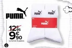 puma.  1295 € 9%  le lot de 6 paires  puma  pumia 