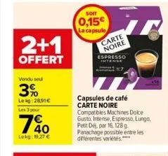 capsules de café carte noire