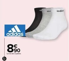 adidas  8  Le lot de 3 pies  90  ac adid  