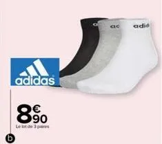 adidas  8  le lot de 3 pies  90  ac adid  