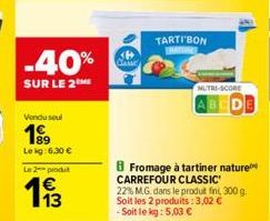 fromage onctueux Carrefour