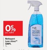 099  LeL:079 €  Nettoyant  Lave vitres  SIMPL 1L  STIRES  D  ERNES  S 