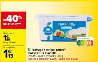 fromage onctueux carrefour