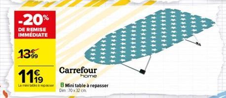 table à repasser Carrefour